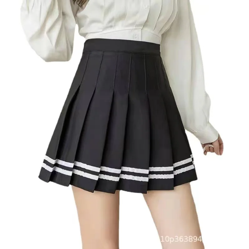 2023 Autumn Korean Skirt Shorts Women High Waist Sexy Mini Skirt School Short Pleated Kawaii Japanese Skirt Female Spring