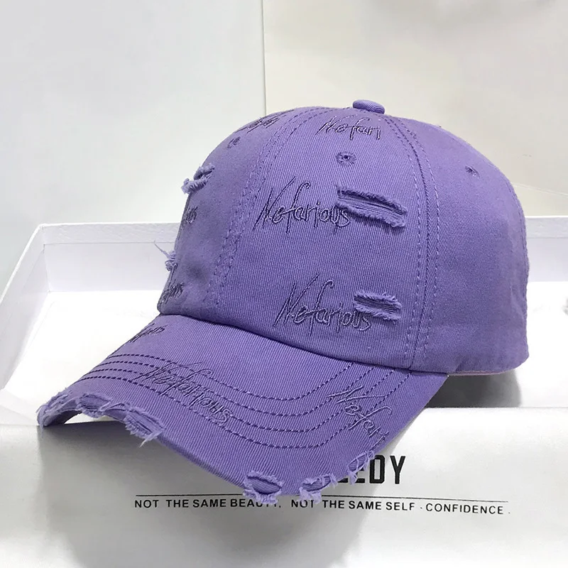 pop sale 2023 new baseball cap for women spring and summer embroidered letters broken peaked cap for men trend cover