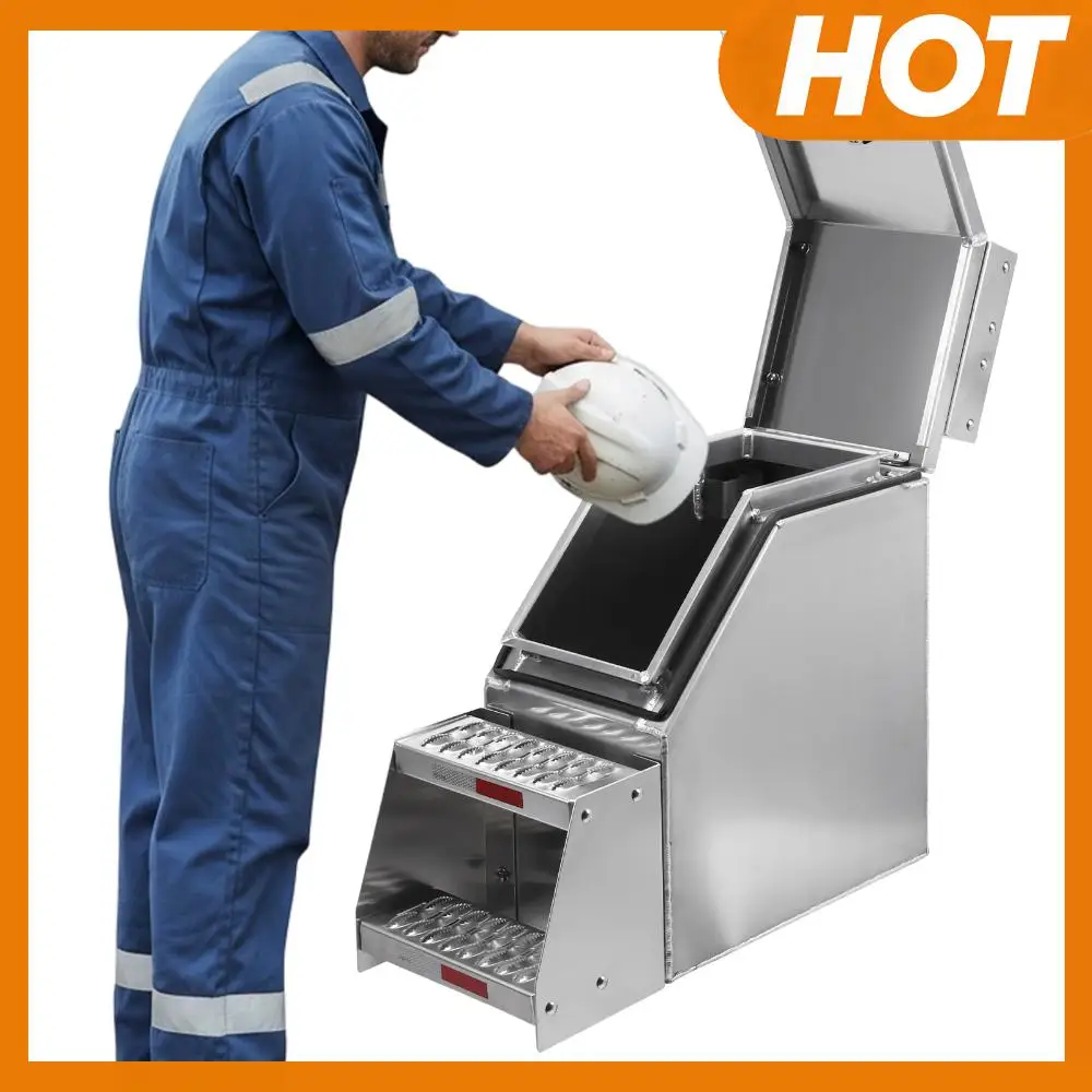 

Truck Step Box 12/23 Inch Weatherproof Lockable Storage Box with T-Handle Latch Lock Fit for Peterbilt Kenworth & More