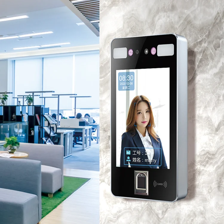 8-inch touch screen dynamic face temperature integrated machine dynamic face recognition attendance access control