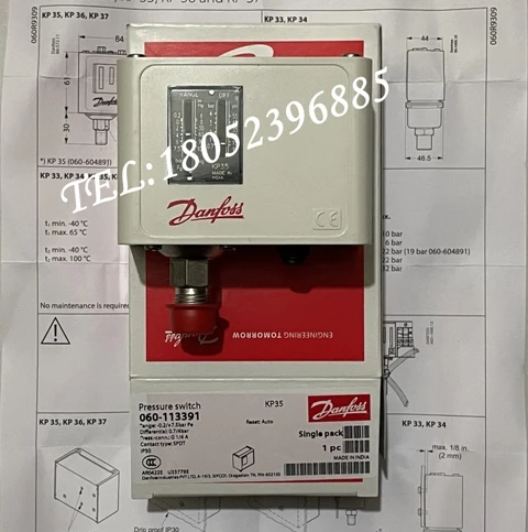 

Danfoss Pressure Switch KP35 060-113391 Danfoss Pressure Controller Imported Genuine.