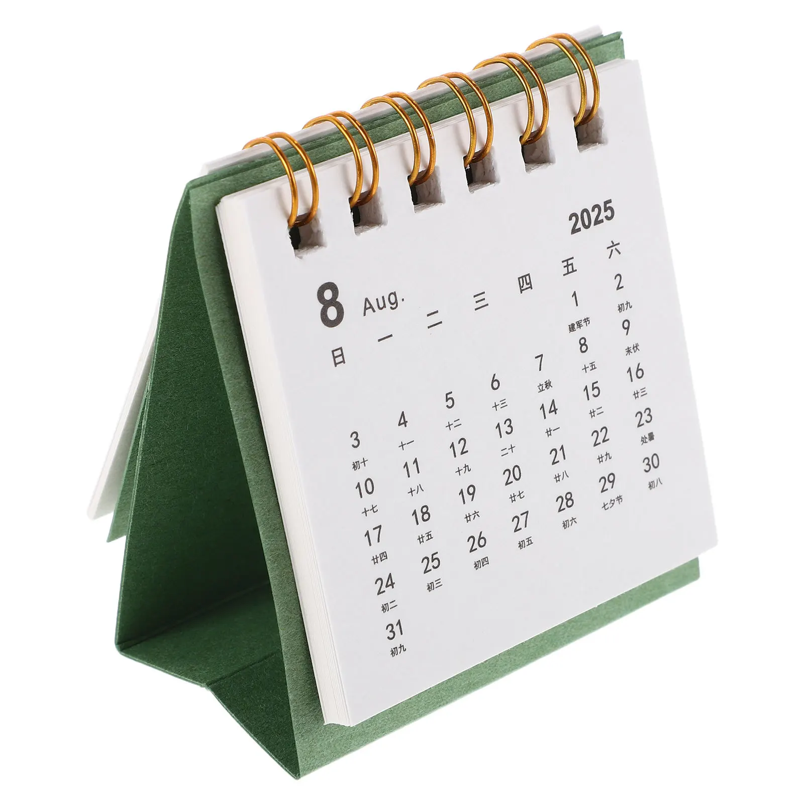 

Mini Desk Calendar 2026 Small Standing Flip Weekly Planner for Daily Schedule Home Office Desktop Decoration Green Calendar