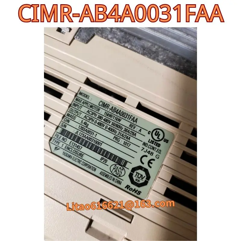 Used original frequency converter CIMR-AB4A0031FAA 11KW/15kw 380V functional test OK