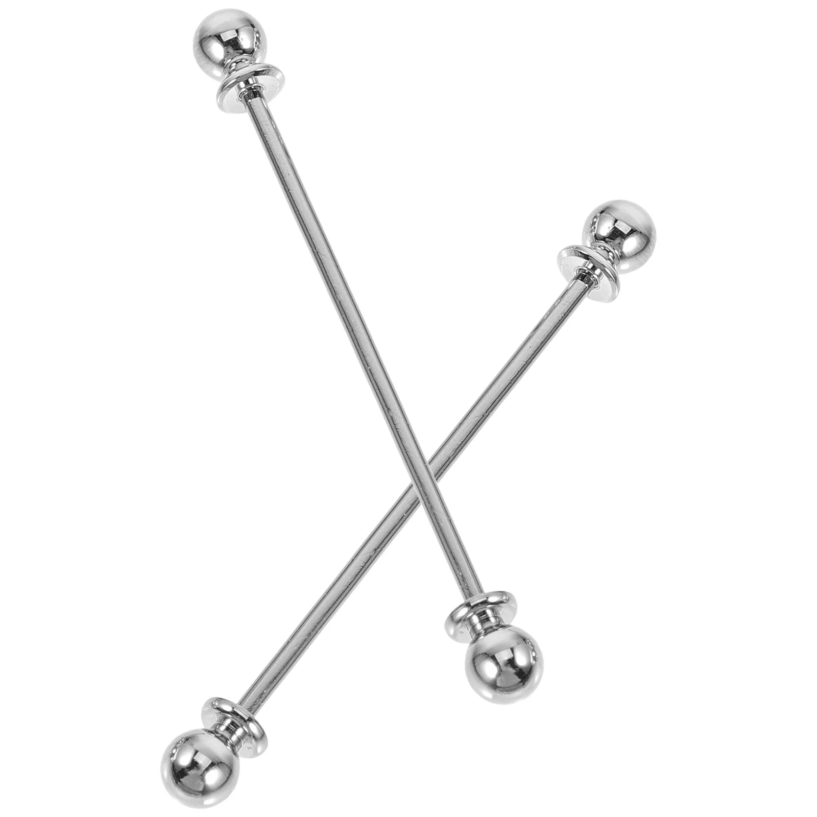 

2 Pcs Collar Stays Men Shirt French Pin Boutonniere Tie Pins Lapel Accessories Durable Alloy Long Use Elegant Decor