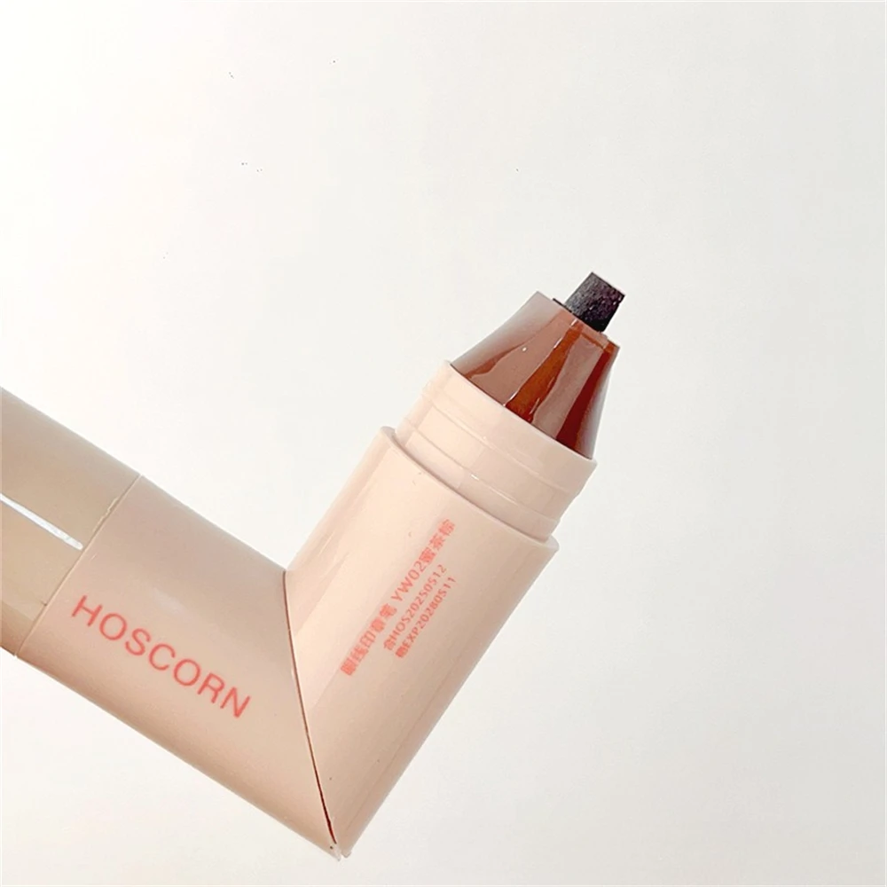 Rotierender integrierter Eyeliner-Stempelstift mit Doppelkopf für One-Touch-Anwendung, schnell trocknender flüssiger dreieckiger Eyeliner-Wing-Seal-Stift – Detail 14