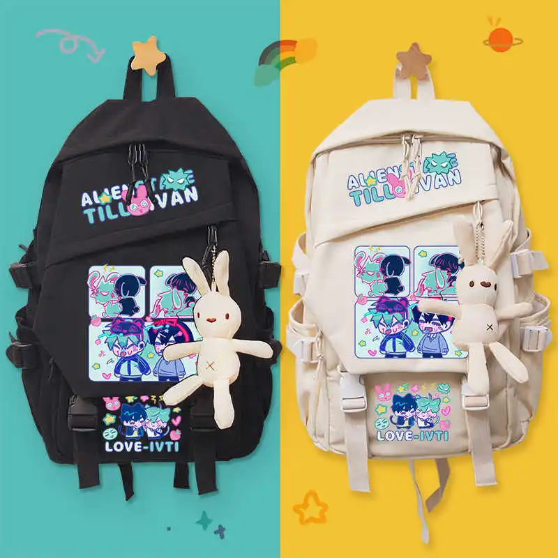 Game Anime Alien Stage Ivti Cartoon Schoolbag Backpack High-capacity Computer Casual Shoulders Bag Cosplay Student Gift