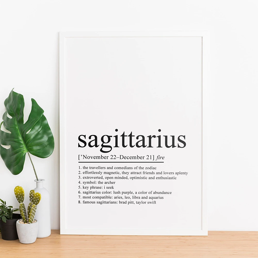 برج الحمل زودياك طباعة زودياك تعريف الأبراج يقتبس الملصقات يطبع قماش اللوحة جدار الفن صور غرفة المعيشة ديكور المنزل #2