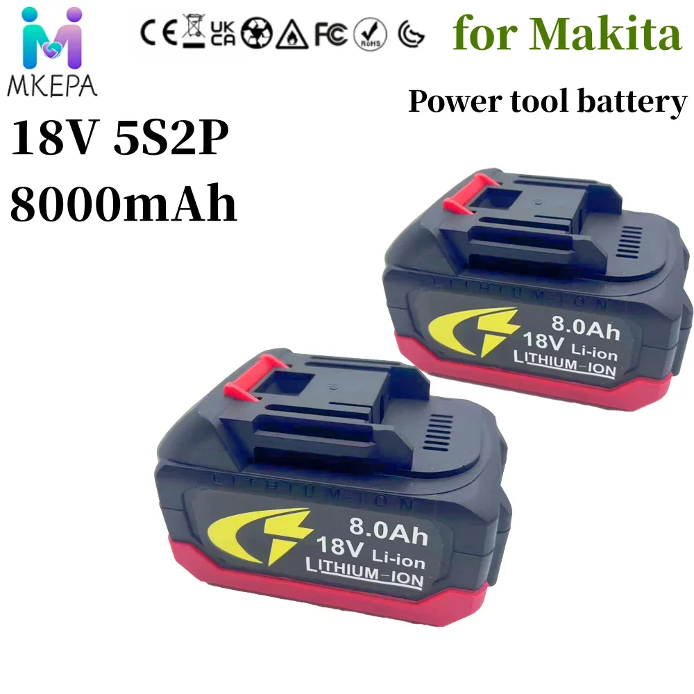 for Makita18V high-power 18650 lithium-ion battery, 8000mAh suitable for Makita 18V series electric tool high-pressure water gun