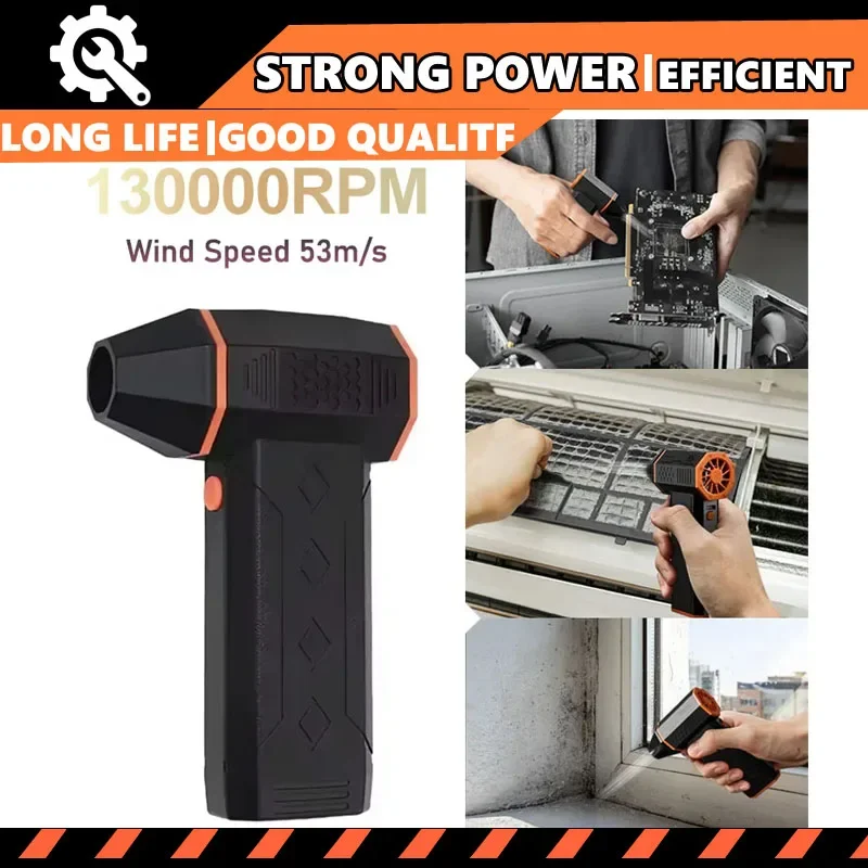 جديد 2025 منفضة هواء مضغوط منفضة هواء كهربائية 130000 دورة في الدقيقة مروحة توربو نفاثة 80 متر/الثانية مروحة عالية السرعة لأجهزة الكمبيوتر والسيارات أداة خارجية #1