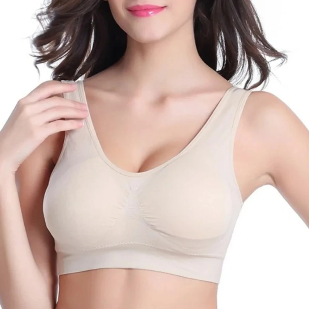 

Non Marking Sports Bras Without Steel Ring Soft Comfortable Breathable Anti Sagging Straps Detachable Breast Pads
