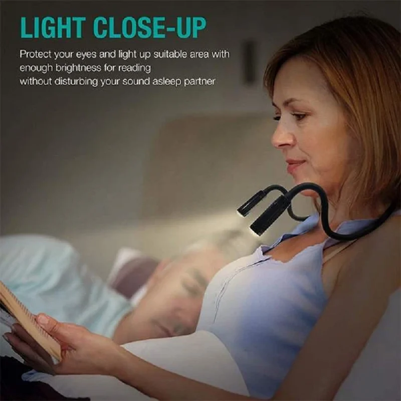 

Portable Led Neck Book Lights LED Reading Lamp Neck Hanging Hug Lamp Flexible Handsfree Night Run Walking Lighting Flashlight