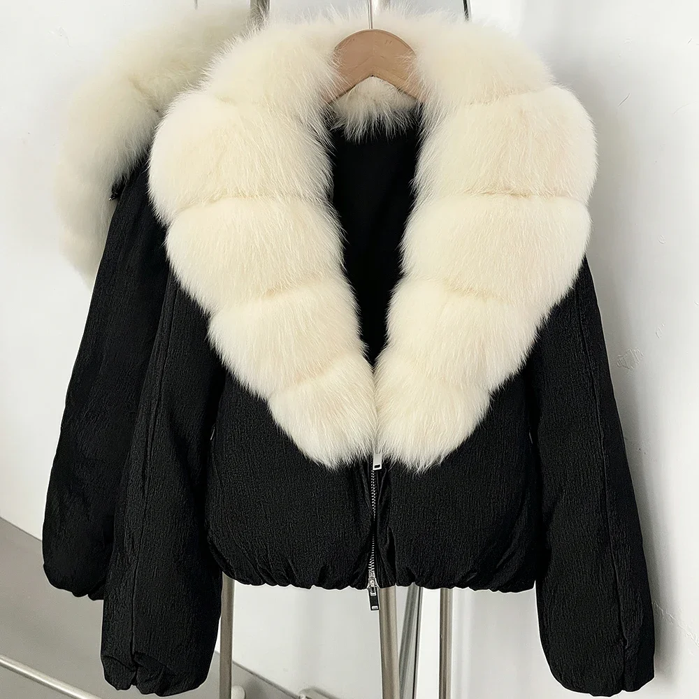 OFTBUY 90% White Duck Down Coat Luxury Winter Puffer Jacket Women Female Real Natural Fox Raccoon Fur Thick Warm Parkas
