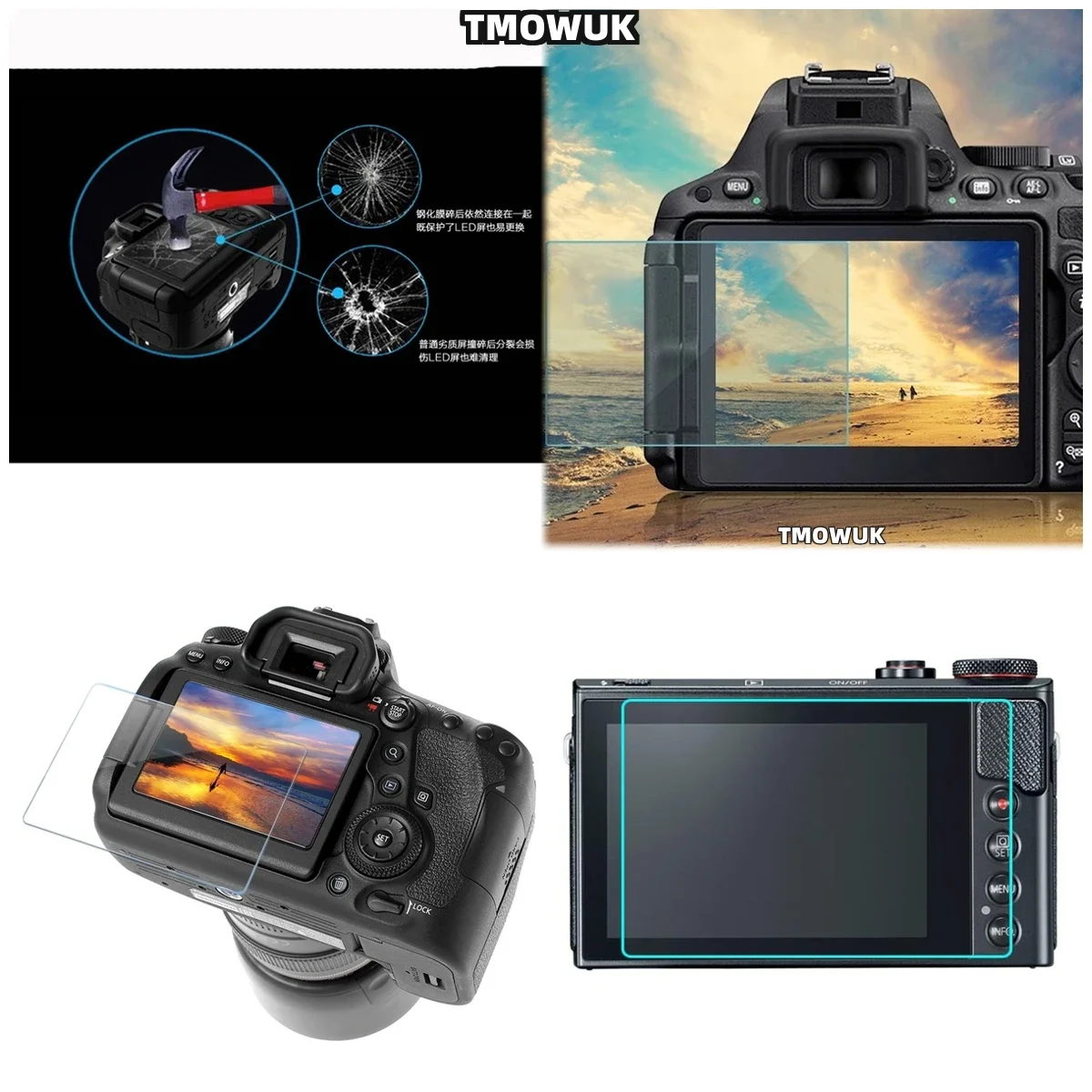 For Canon G7X G9X G5X G7XII G9XII G5XII Tempered Glass Privacy Protector - 9H Anti-Glare Anti-Scratch Film With Precision Cut