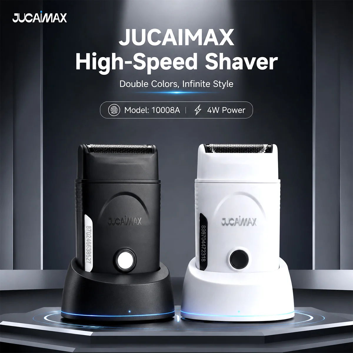 JUCAI JC-10008A Men's Shaving Machine Mini Body Cordless with Dock 10000RPM Professional Shaver Beard Trimmer Electric Shaver