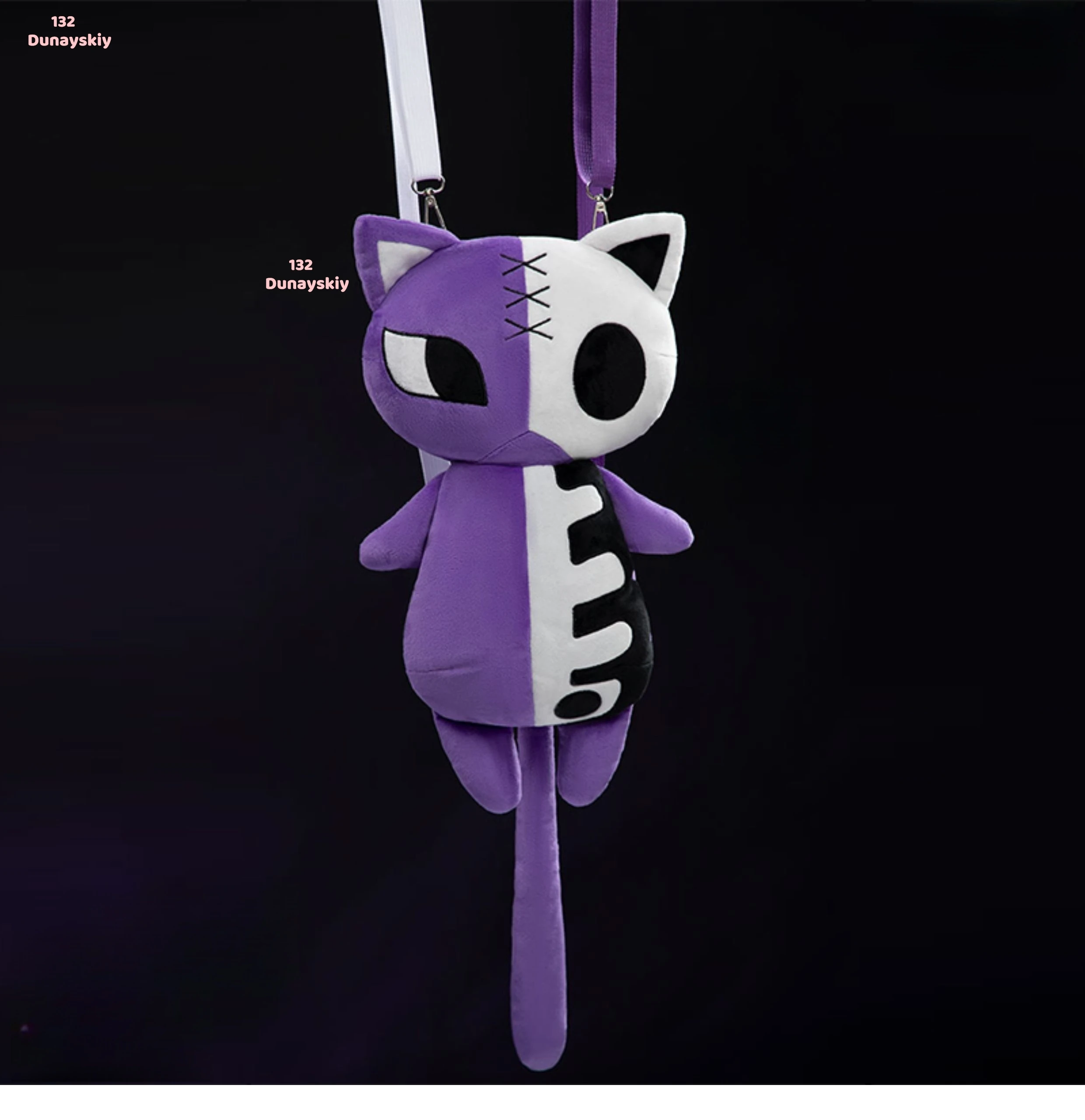 Anarchie crâne chat sac à dos à bandoulière Moe Cosplay Anime bas simple épaule à la main Halloween accessoire