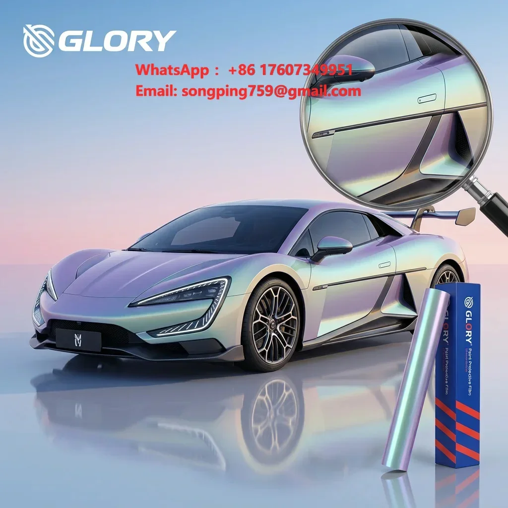 Glory Custom Shade Chameleon TPU PPF Film Auto Body Color Changing Protective Sticker