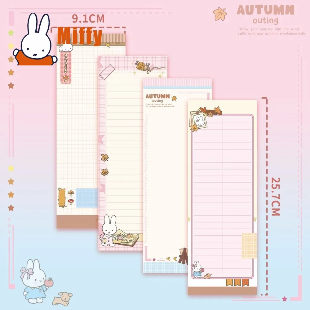 Kawaii Miffy Notepad Cute Rabbit Memo Pad Autumn Scrapbook Planner Weekly Todo List School Office Stationery Diary Journal Gift - view 6