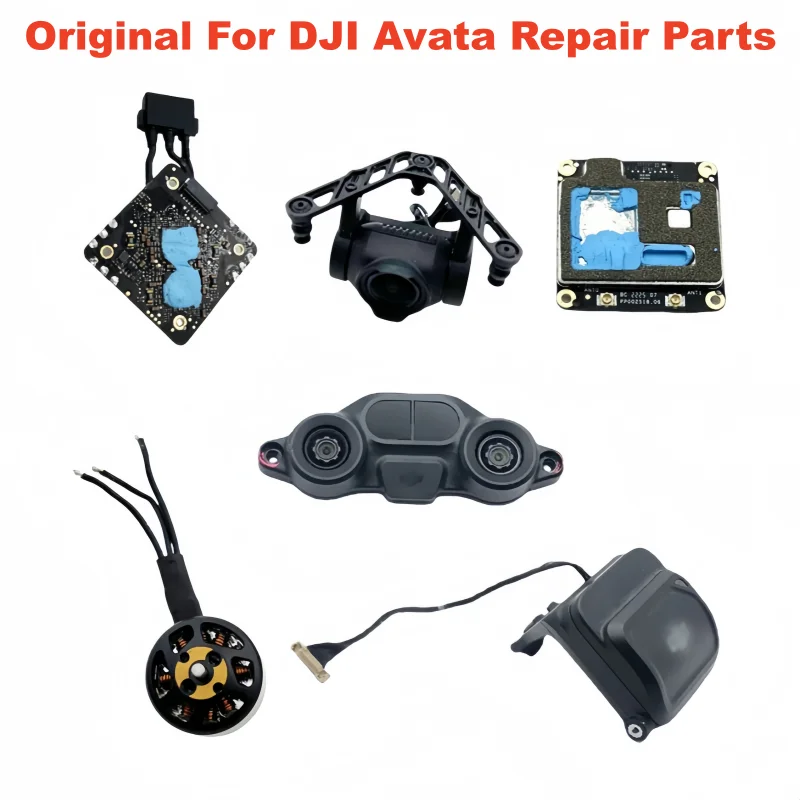 

Оригинальные запчасти для DJI Avata: камера с подвесом, основная плата, мотор для луча, модуль ESC, сигнальный кабель PTZ для дрона Avata 1, аксессуары.