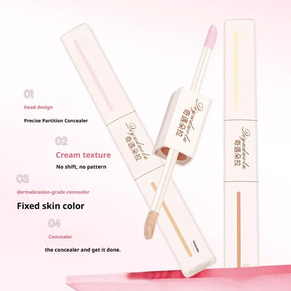 خافي عيوب الرأس المزدوج سائل عالي اللمعان 2 في 1 يلتصق بشكل طبيعي حتى لون البشرة ودوائر العين السوداء وعلامات حب الشباب والمكياج الكوري