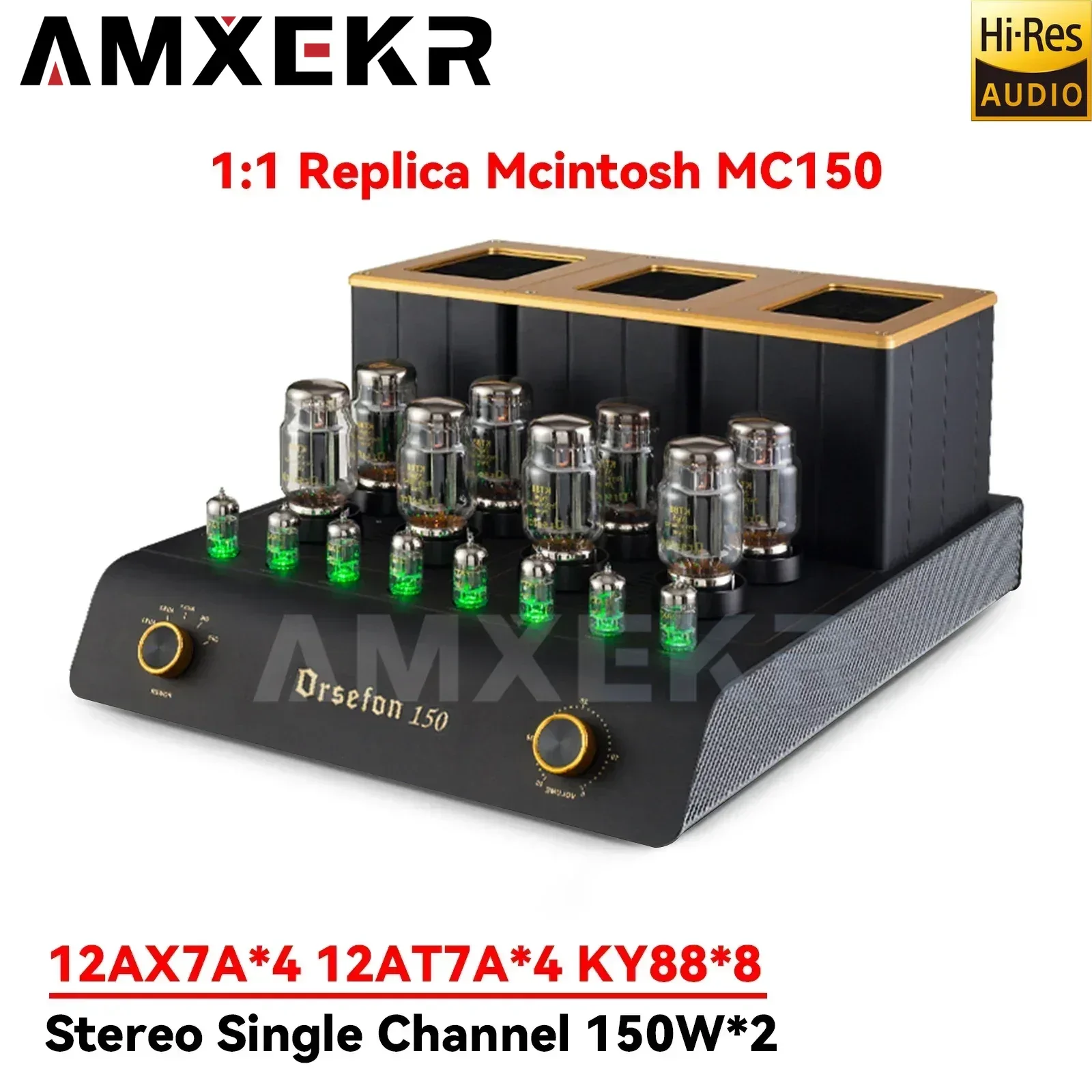 AMXEKR 1:1 replika Mcintosh MC150 150W wzmacniacz super mocy Hifi wzmacniacz wysokiej jakości może naciśnięć wzmacniacz lampowy ATC