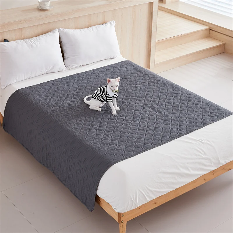 1PC Pets Dogs Bedspread Mattress Cover Solid Color Kids Bed Protector Case Breathable Cool Bed Mat for Bedroom Home Protector
