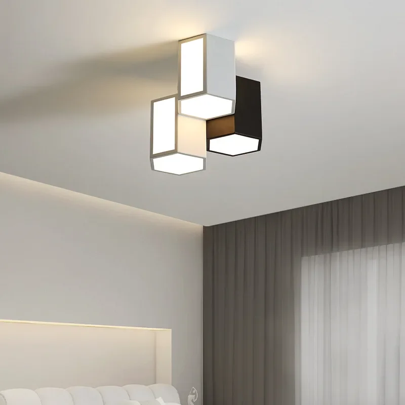 Moderna lampada da soffitto a LED per soggiorno sala da pranzo corridoio camera da letto triangolo ultrasottile plafoniera decorazioni per la casa apparecchio di illuminazione per interni