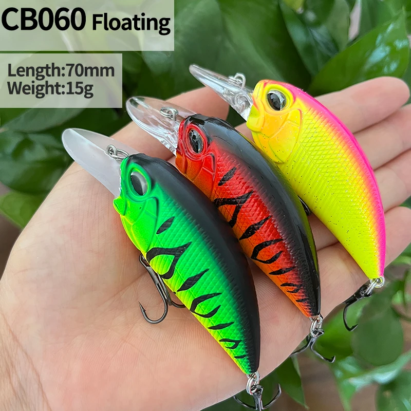 

15g 70mm Floating Crankbaits Fishing Lures Realis Crank Artificial Bait Pesca Wobbler Crank Professional Shallow-water Equipment