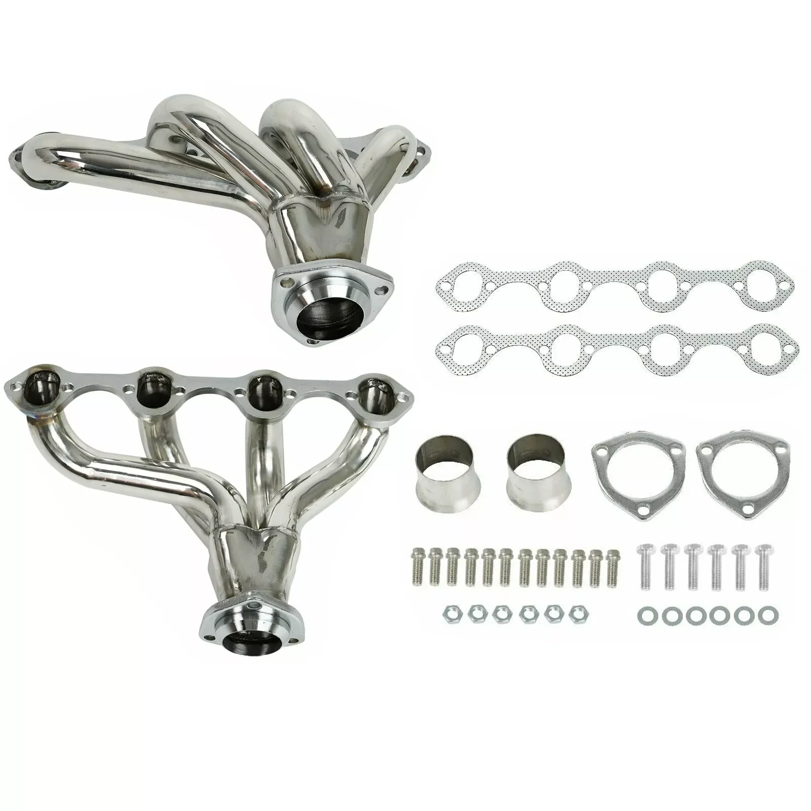 

Stainless Steel Small-Block Hugger Exhaust Manifold for Ford 289-302-351 V8 Engines