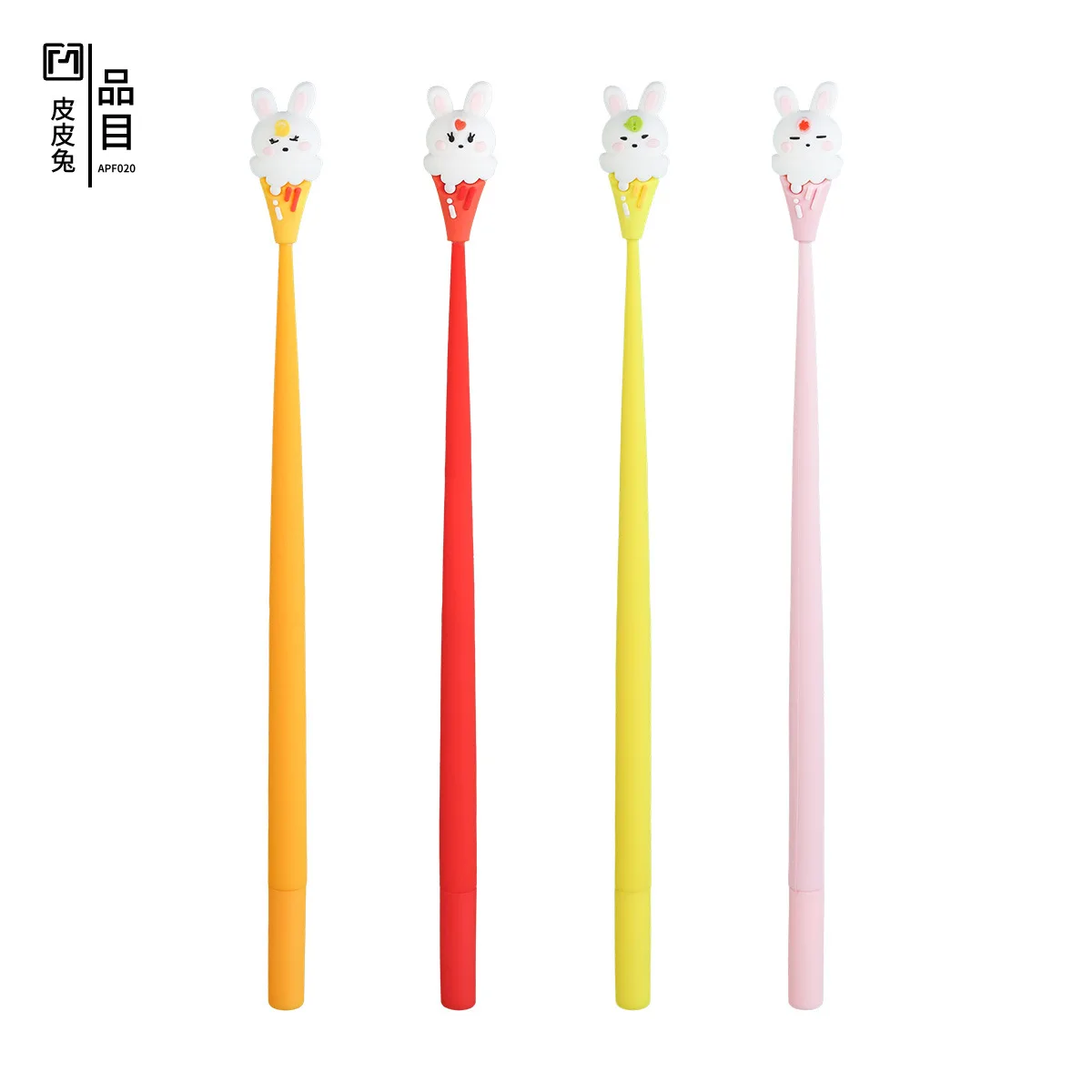 48PCS Black 0.5 Cute Cartoon Animal High Value Rabbit Styling Pen Primary And Secondary School Students Study Exam Stationery