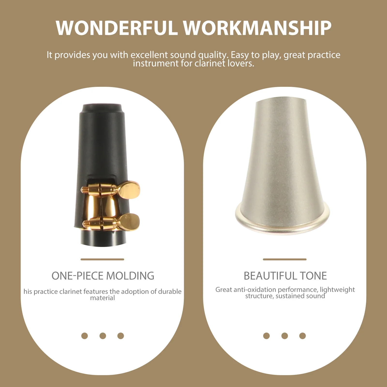 

Clarinet Instrument Beginner Practice Professional Quality Durable Material Long Lifespan Exquisite Craftsmanship