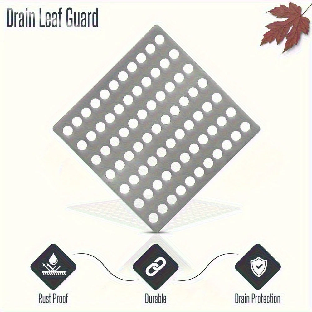 1pc Stainless Steel Drain Leaf Guard - Rust, Durable Construction, Longlasting Durability, Property Maintenance