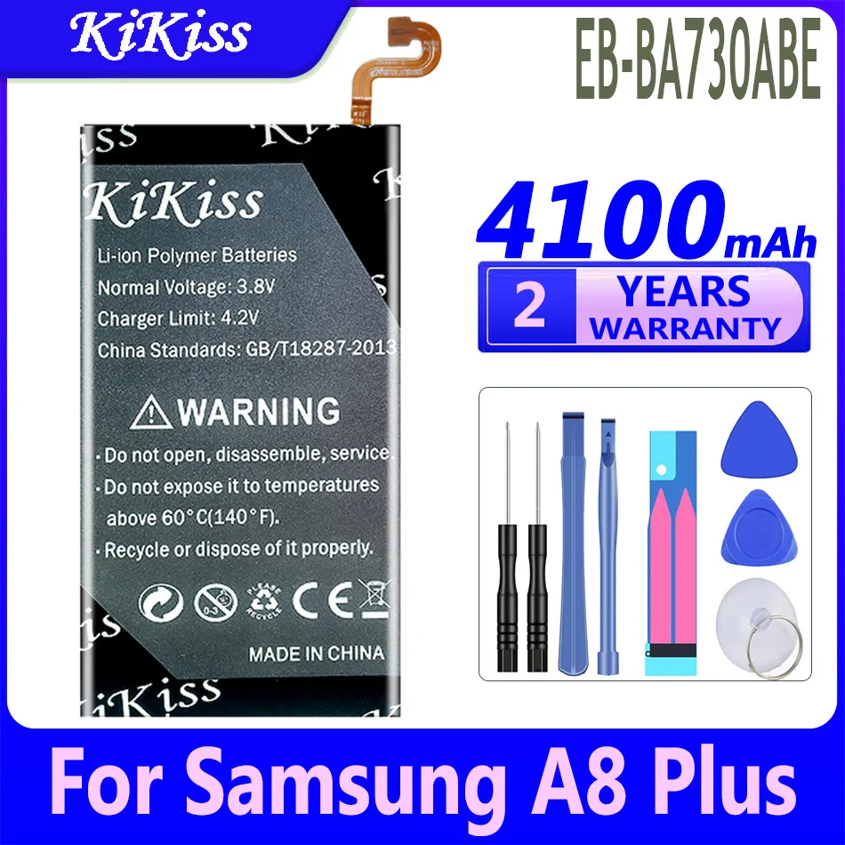 

Аккумулятор KiKiss EB-BA730ABE емкостью 4100 мАч для телефона Samsung Galaxy A8 PLUS A8+ (2018) SM-A730 A730 SM-A730F A730DS A730X