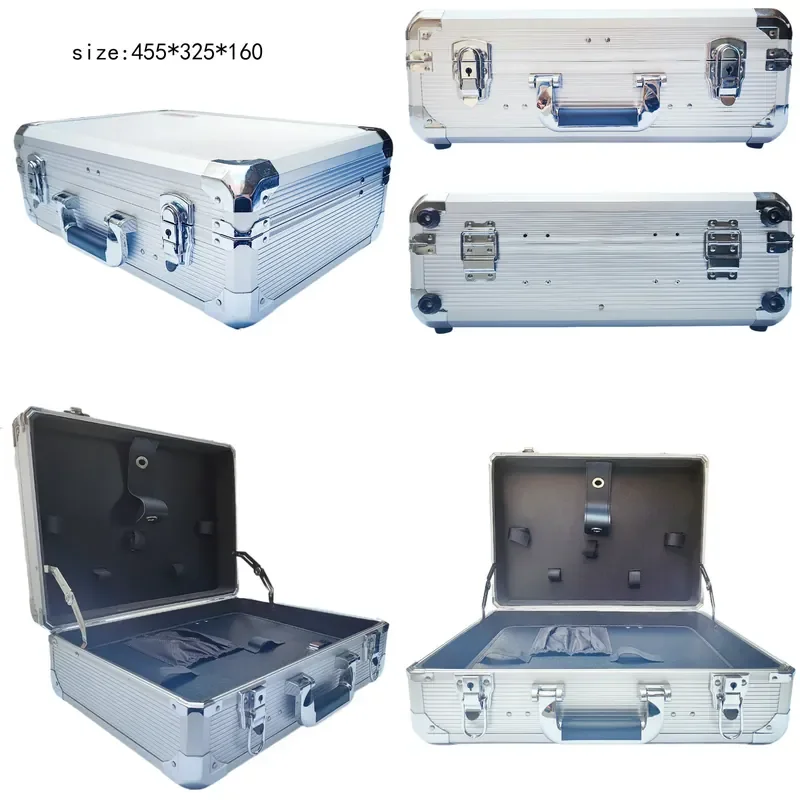 Customizable-Silver Crossgrain Customized K-Angle Aluminum Box Portable Toolbox Instrument Display Aluminum Box Customized