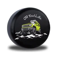 1 X nuevo diseño todoterreno estilo de coche cubierta de neumático de repuesto bolsa de almacenamiento de rueda trasera cubierta protectora para Suzuki Jimny JB64 JB74 JB64W JB74W