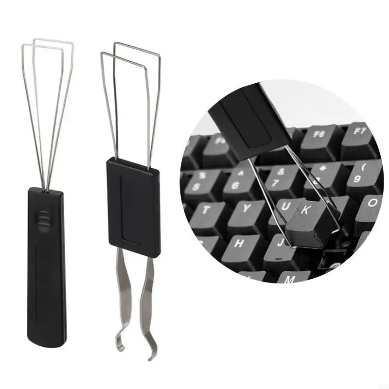 

462E 2 шт. съемник клавишных клавиш съемник механических переключателей для снятия клавиатуры с щеткой для клавиатуры