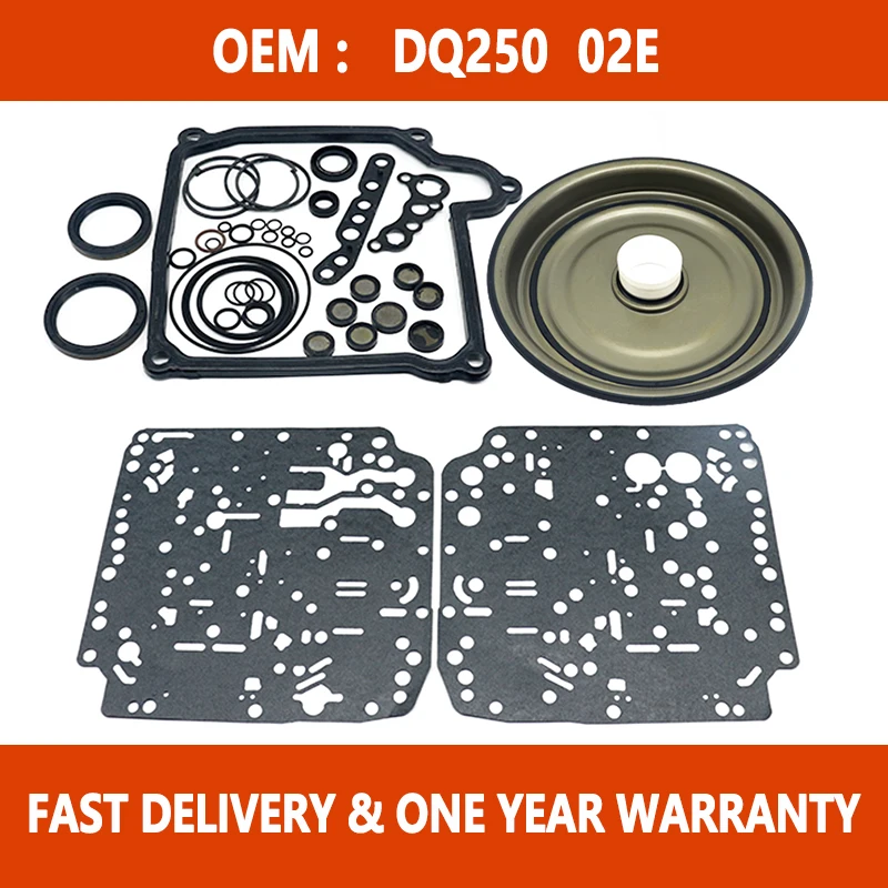 Brand new DQ250 02E AutoTransmission Overhaul Repair KitGaskets Seals Piston Kit For VW Beetle Golf Jetta EOS Tiguan Passat Audi