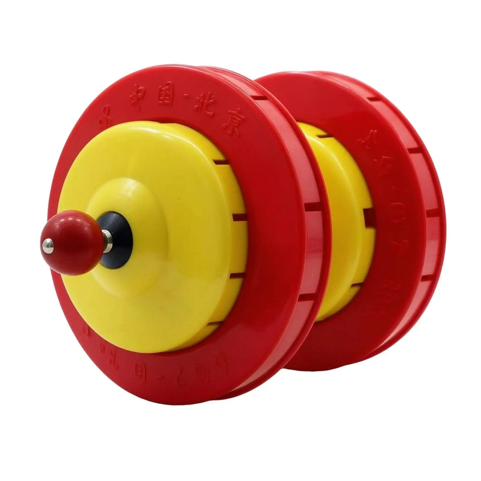 Red Yellow Hoop Diabolo Toy 5 Bearing Professional Chinese Yoyo for Adults Kids Skill Practice