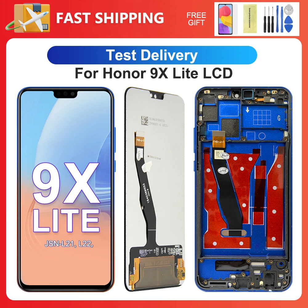 For HUAWEI Honor 9X Lite 6.5\'\'For  Honor9X Lite JSN-L21 Honor 8X LCD Display Touch Screen Digitizer Assembly Replacement