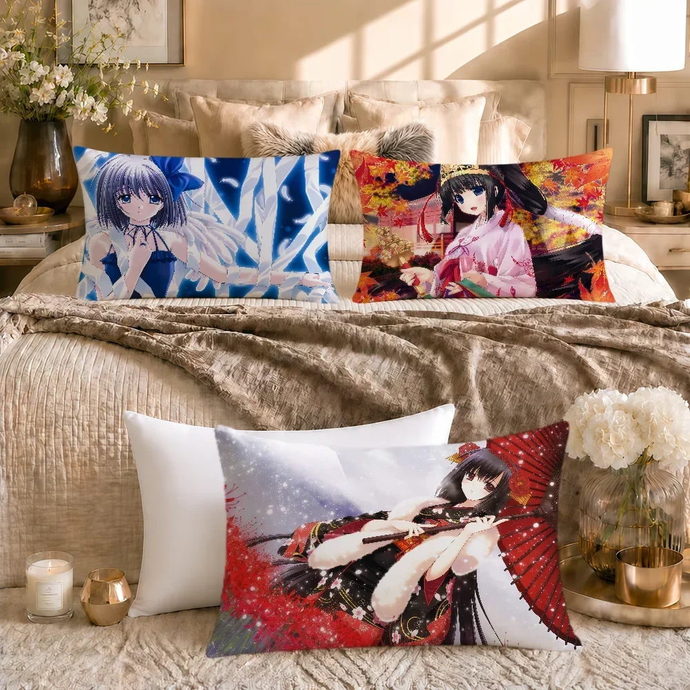 Anime Cute Retro A-Aoi Nishimata Art Cushion Cover Soft Rectangle Home Sofa Living Room Decor Dorm Bed Hogar Pillowcase Gift