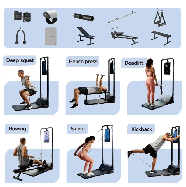 2024 inteligentnych domowa siłownia tonalnych w jednym inteligentny trening, wielofunkcyjnym, siłowniowym wyposażeniu do ćwiczeń