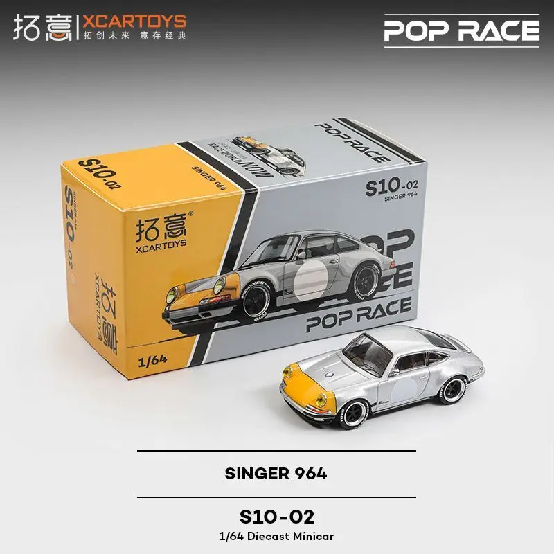 Xcartoys&POPRACE 1/64 Porsche SINGER 964 Diecast Car Model Alloy Simulation Collection Toy Gift For Boys#peetyeee