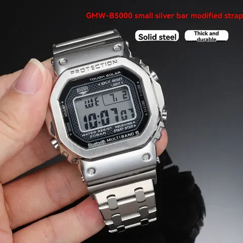 Ersättningsarmband i massivt rostfritt stål för Casio G-Shock GMW-B5000 10 best sales g shock ap-fodral - №2