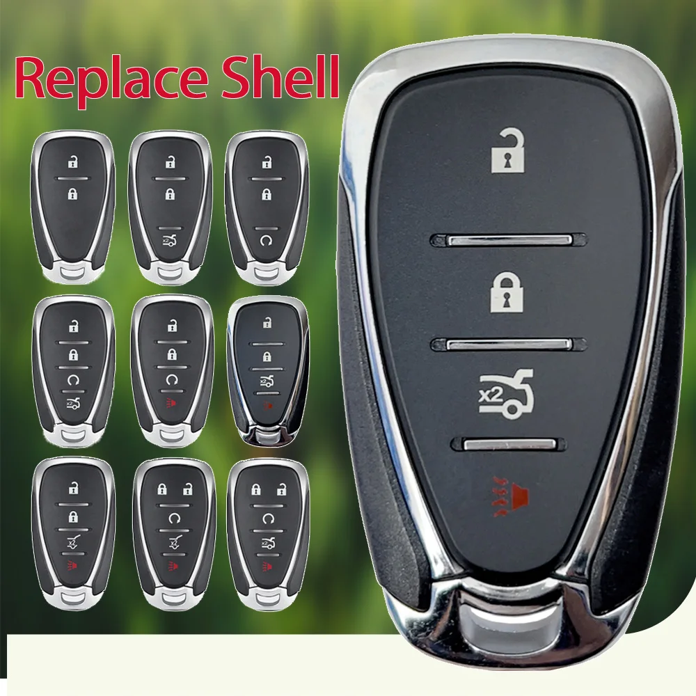 Remote Key Shell Case Cover 2/3/4/5 Button For Chevrolet Chevy Camaro Cruze Malibu Equinox 2016 2017 2018 2019 2020