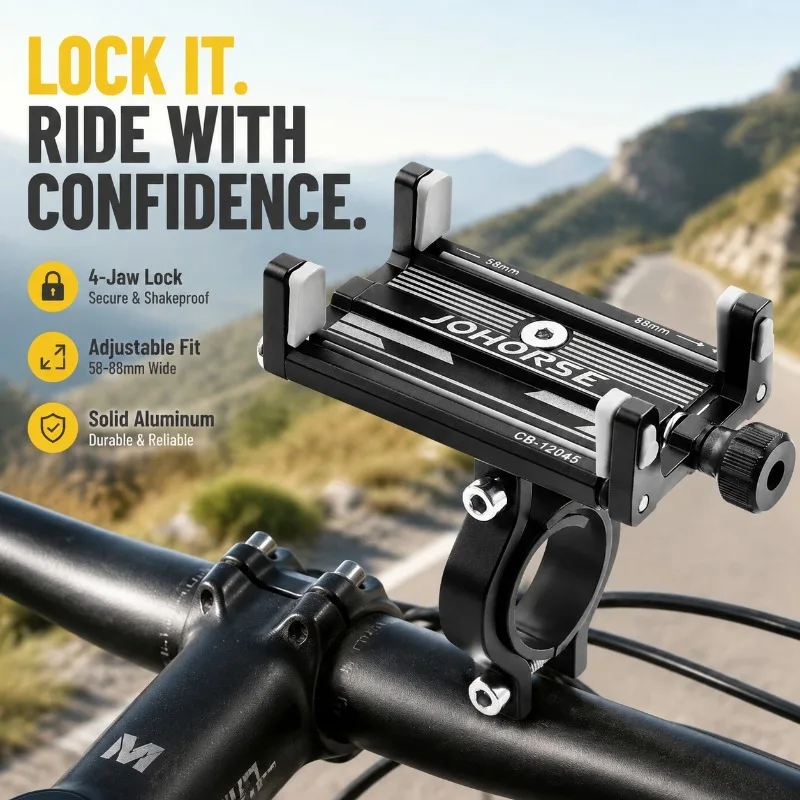 

360 Degree Rotatable Phone Holder Anti-shake Navigation Bracket Universal Support Stand for Bicycle Motorcycle Electric Scooter