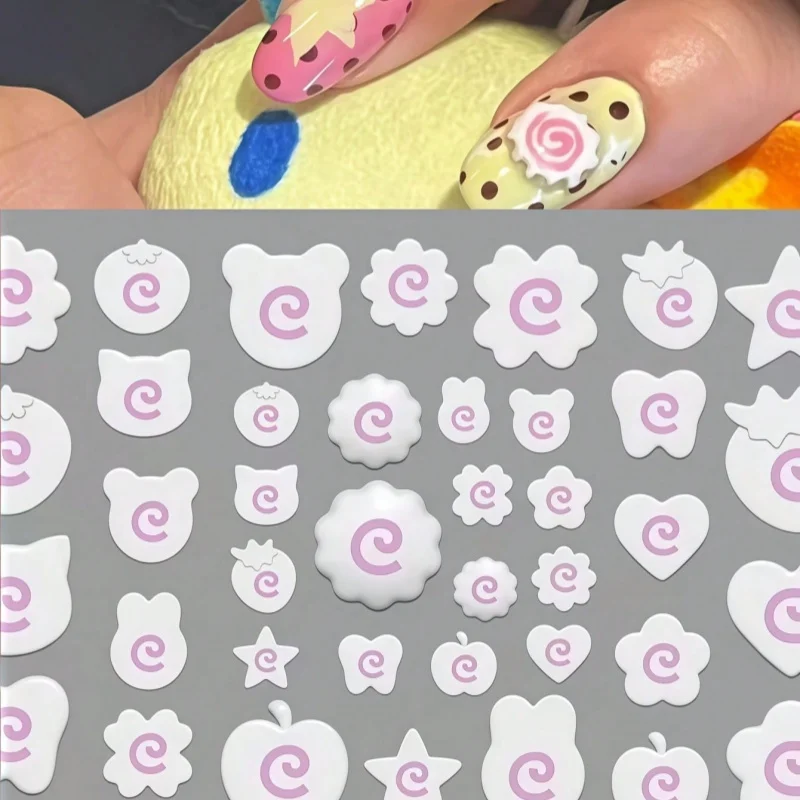Niedliche Cartoon-Notiz Mini-Flügel Fisch-Board 3D Nagelkunst-Dekor Silikonform Einteilige Nagelkunst-Stempelform – Detail 6