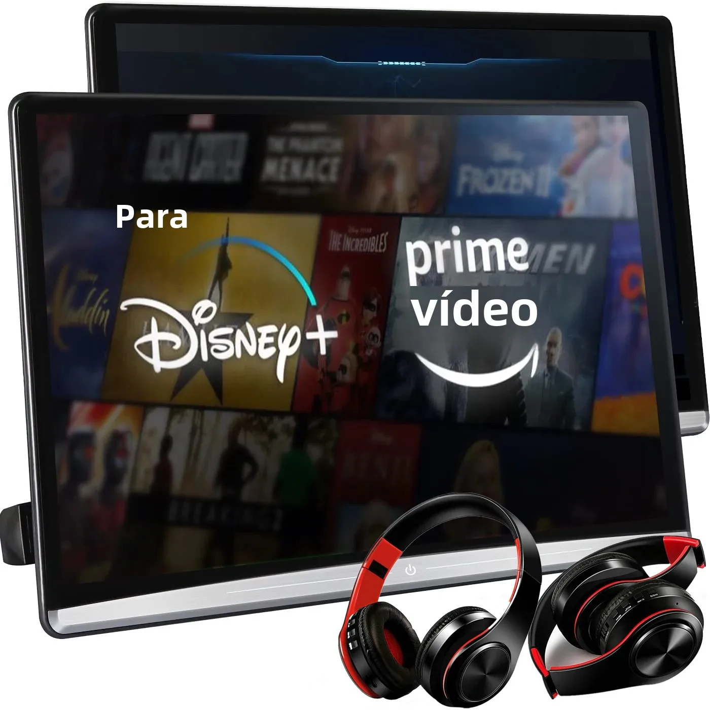 Monitor de reposacabezas de TV para coche de 13,3 pulgadas 4 + 64G Android14.0 4K 1080P pantalla táctil 5G WIFI/Bluetooth/USB/HDMI/FM/reproductor de vídeo con enlace de espejo 1