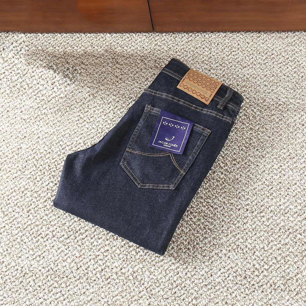 Celana Jeans BLSK CPRT Katun Tebal Pria Musim Gugur Dingin 2025 Baru Hangat untuk Luar Ruangan Bordir Nyaman Model Lurus Ukuran Besar 30-42