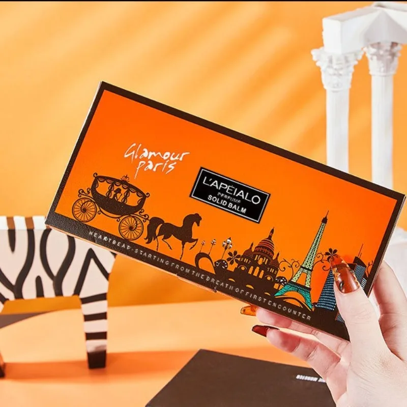 4 шт./кор., твердые духи с кареткой, ароматы для женщин и мужчин, твердый бальзам, свежий, мягкий, стойкий, водостойкий, аромат, дезодоранты, духи для тела