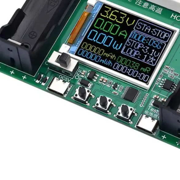 Type C LCD Display Battery Capacity Tester MAh MWh Meter For Lithium Power Bank Phone Module Digital Detector Electronic Tool