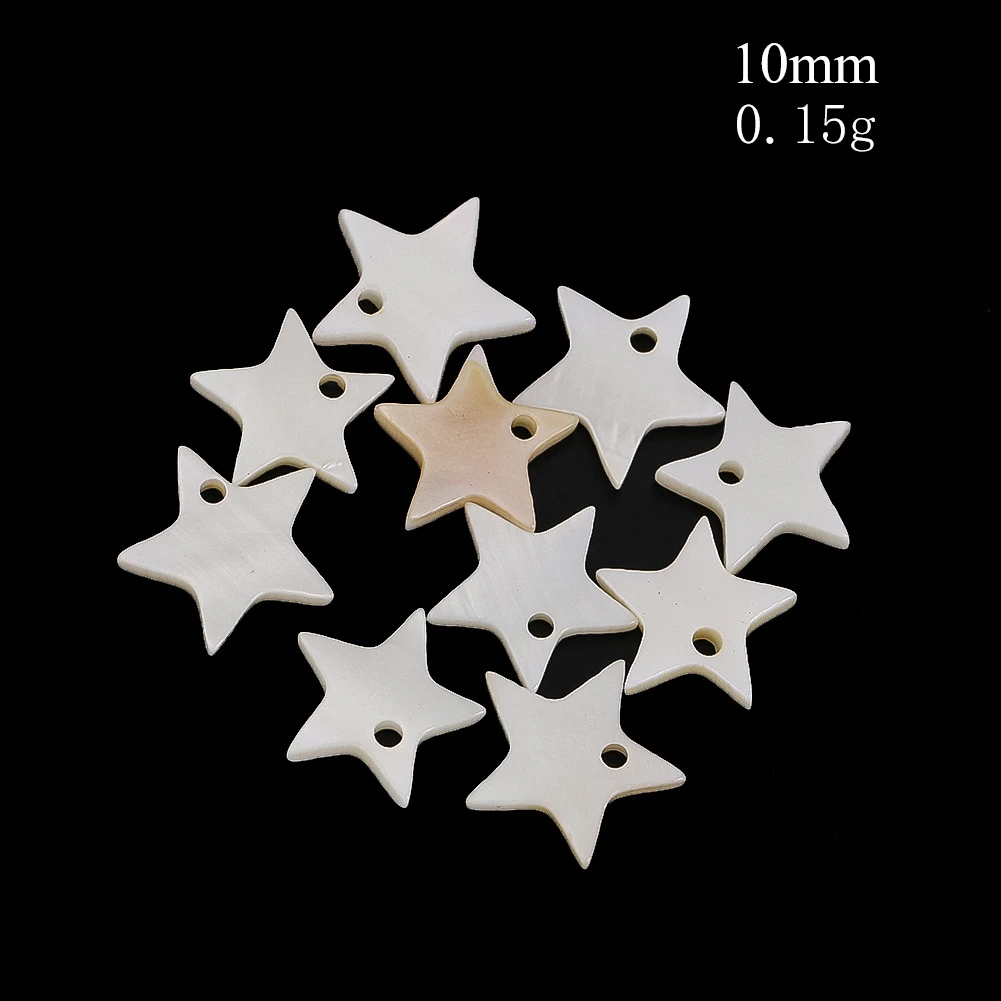 5 قطع قذيفة بيضاء طبيعية ثقب واحد الخماسي سحر صنع المجوهرات الاكسسوارات DIY المواد المنزل شنقا تزيين مُثبت